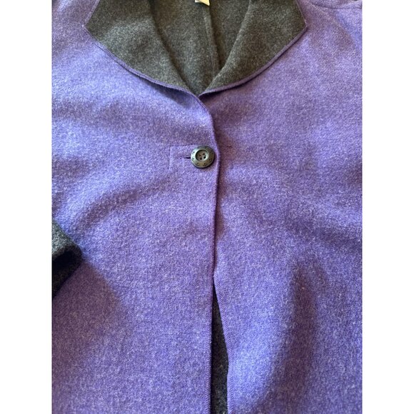 Sigrid Olsen Sport Womens 1X Wool Blend Purple Jacket With Pockets - Picture 3 of 5